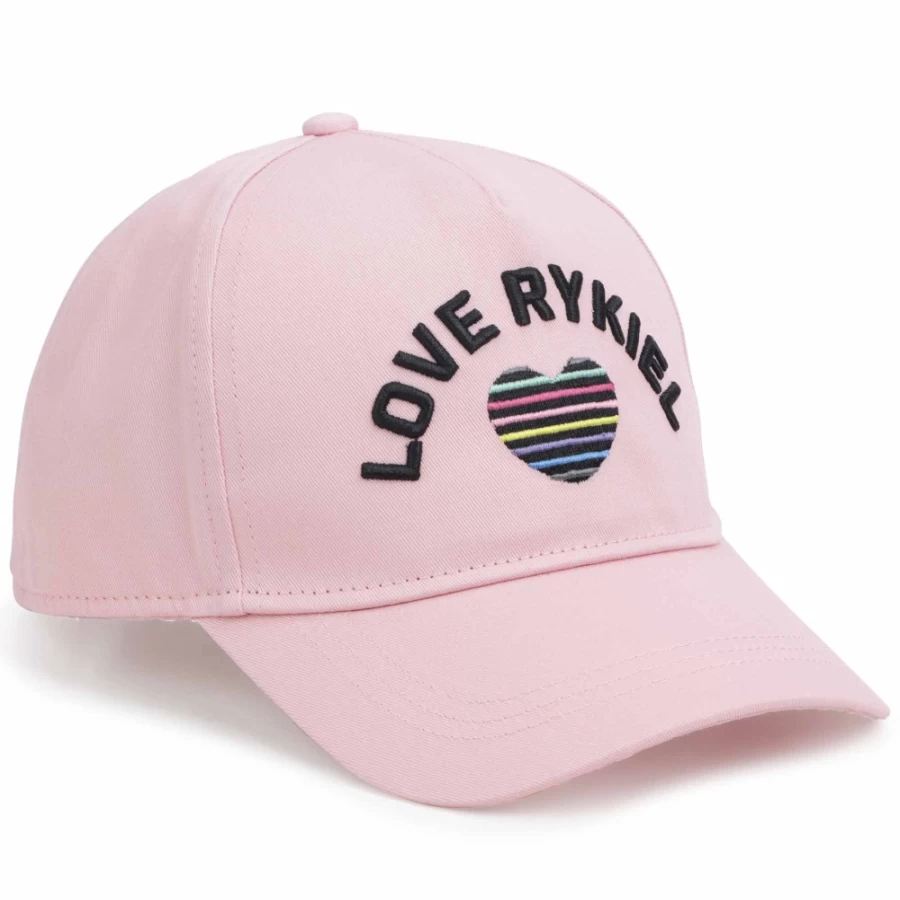 SONIA RYKIEL Pink Washed Pink Cotton Baseball Cap for Girls