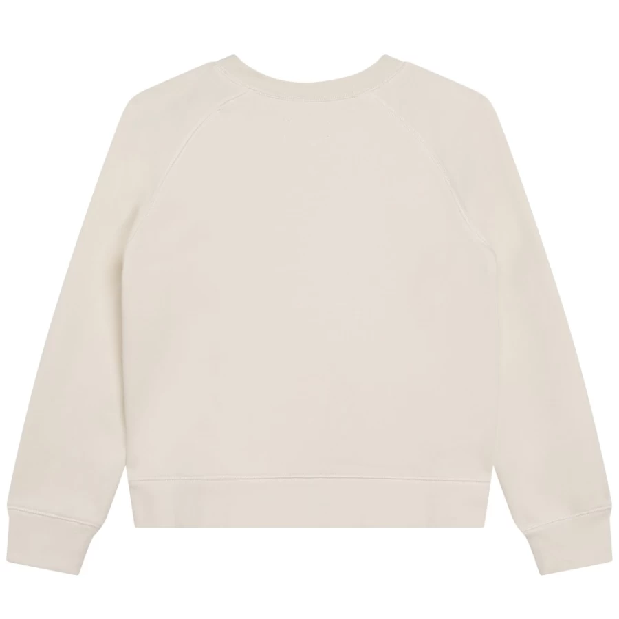 ZADIG & VOLTAIRE Girls Ivory Cotton Fleece Sweatshirt - Soft & Cozy Pullover