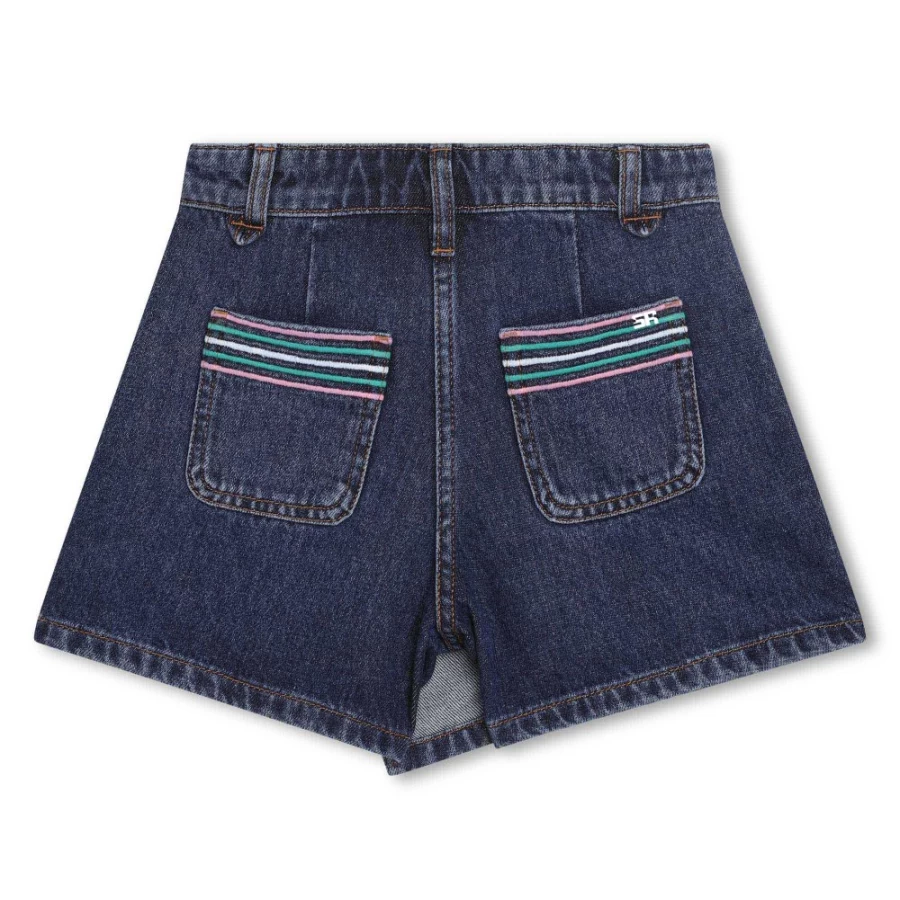 SONIA RYKIEL Denim Blue Skirt-Shorts for Girls | Stylish Denim Hybrid