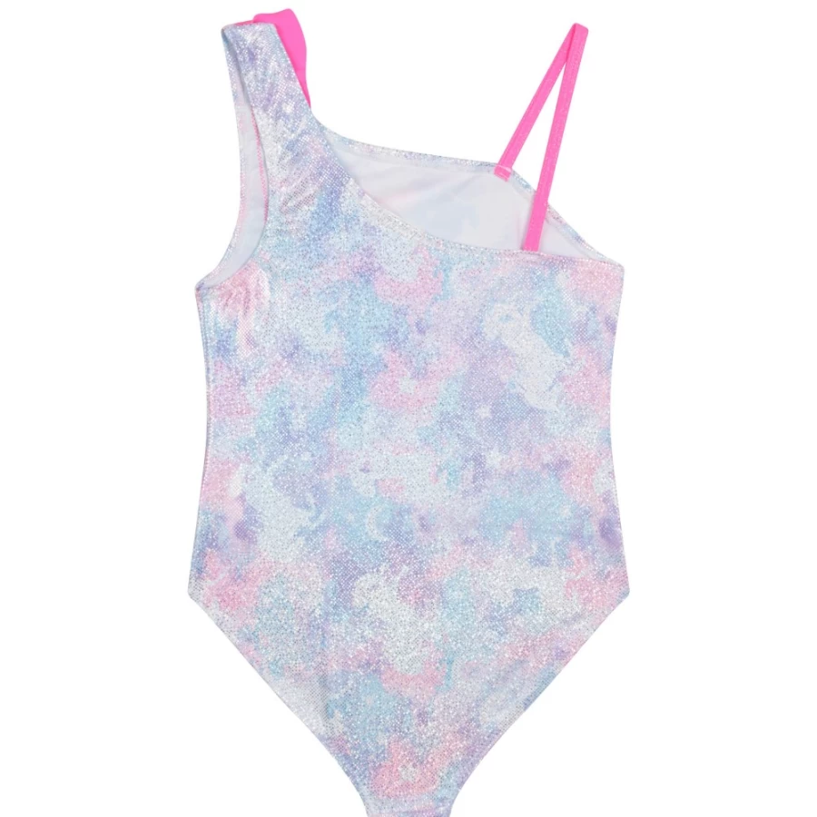 BILLIEBLUSH Girls' Multicoloured One-Piece Swimwear | Stylish Swimming Costume for Kids