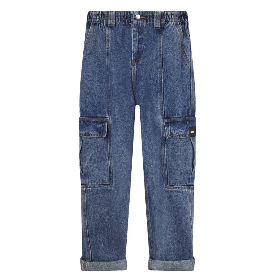 DKNY Girls' Stone Washed Cotton Jeans for Kids - Comfortable & Stylish
