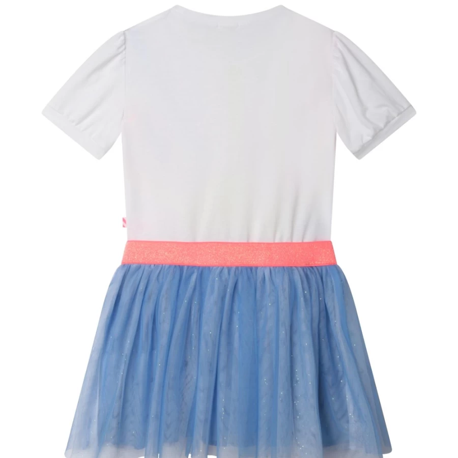 BILLIEBLUSH Sun Design White Dress for Girls - Flowy Summer Dress with Unique Sun Pattern