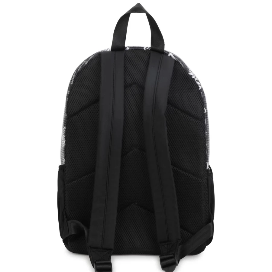 DKNY Girls' Black & White Canvas Backpack for School & Travel