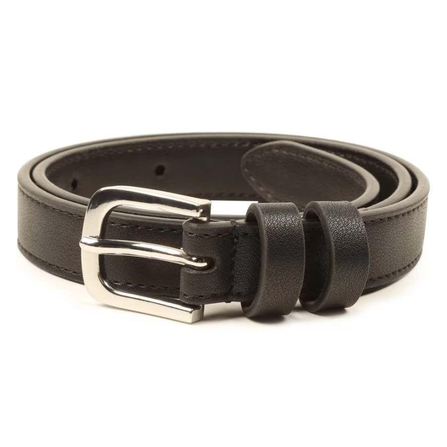 ZADIG & VOLTAIRE Black Coated Canvas Belt for Girls - Stylish and Durable Fashion Accessory