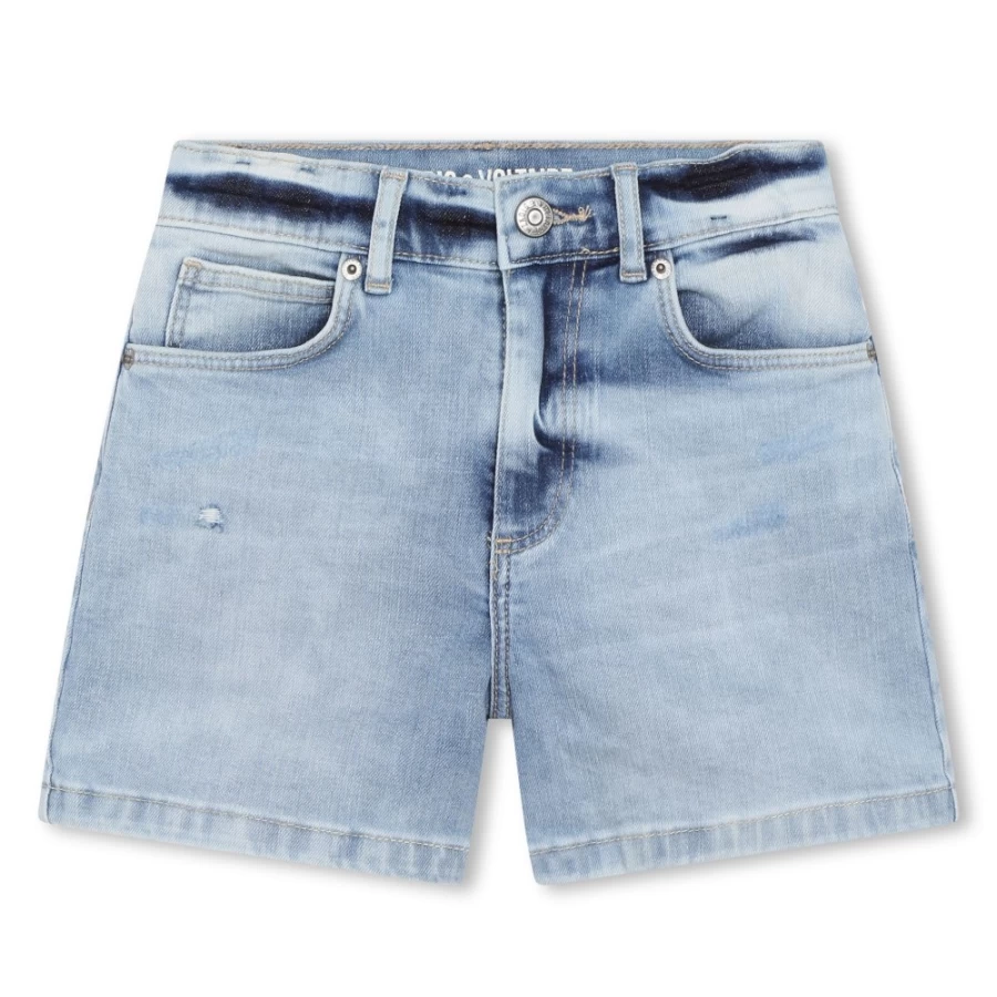 ZADIG & VOLTAIRE Girls' Light Blue Denim Five-Pocket Shorts
