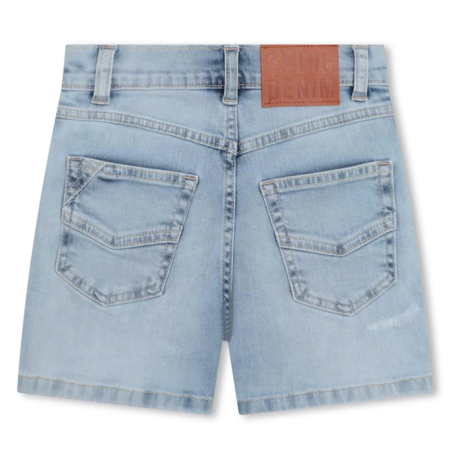 ZADIG & VOLTAIRE Girls' Light Blue Denim Five-Pocket Shorts