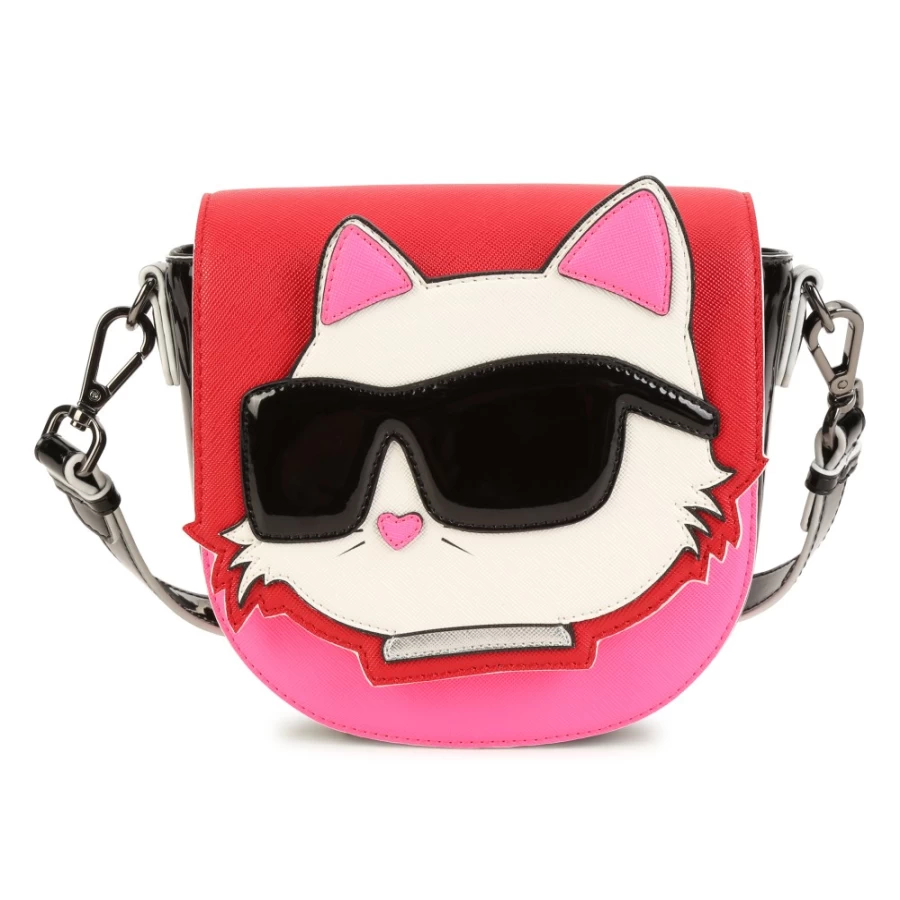 KARL LAGERFELD KIDS Red Bag for Girls with Choupette Patch - Stylish Handbag for Kids