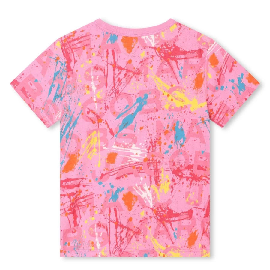 MARC JACOBS Girls' Apricot Short-Sleeve Cotton T-Shirt for Kids