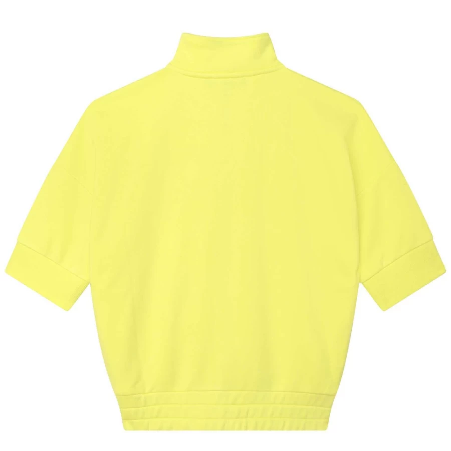 DKNY Girls' Lemon High-Neck Cardigan Sweater