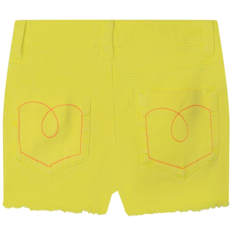 BILLIEBLUSH Girls' Lemon 5-Pocket Cotton Shorts for Comfort and Style