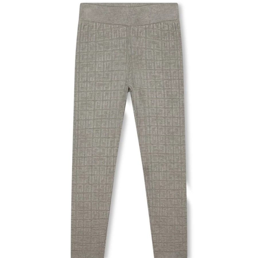 Givenchy Knit Leggings for Girls with 4G Motif in Marshmallow (44Z) - Stylish & Comfortable