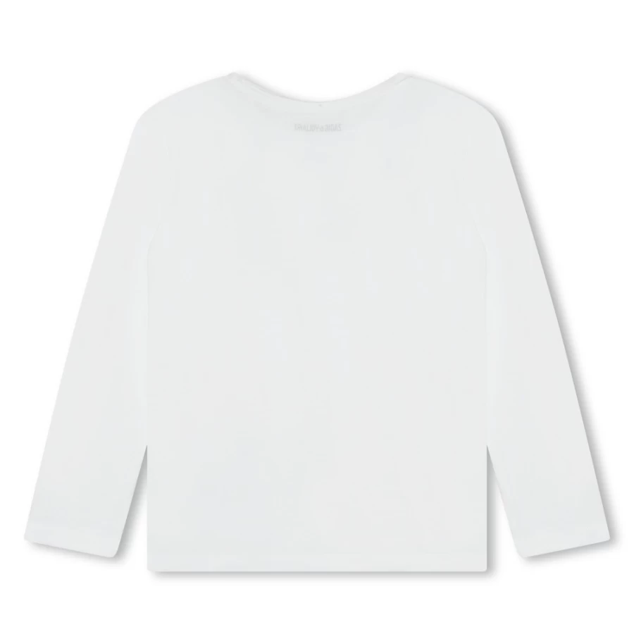 ZADIG & VOLTAIRE Girls' White Long Sleeve T-Shirt