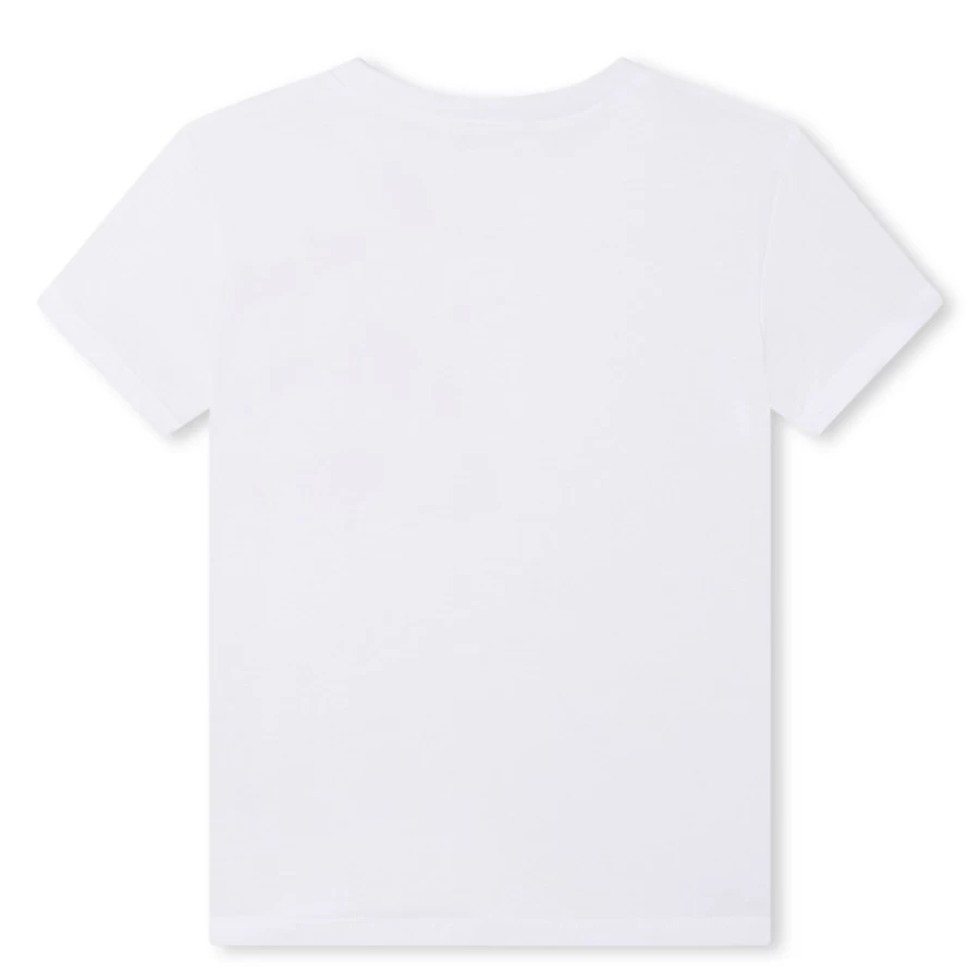 MARC JACOBS Girls White Crochet Pocket T-Shirt