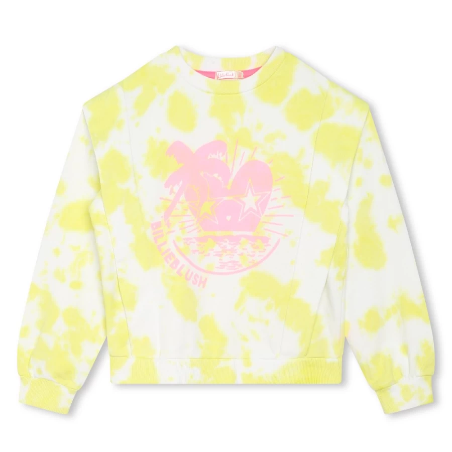 BILLIEBLUSH Girls' Lemon Fleece Sweatshirt - Cozy Pullover Hoodie for Kids
