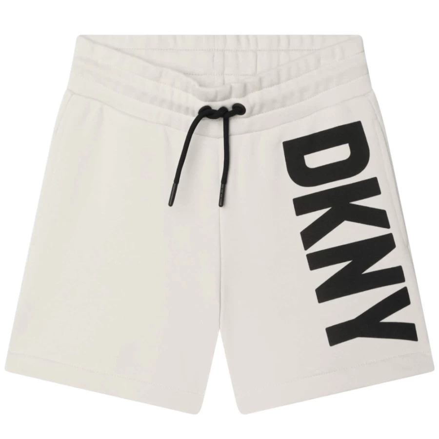 DKNY Girls' White Fleece Shorts - Soft & Comfortable Winter Shorts for Girls