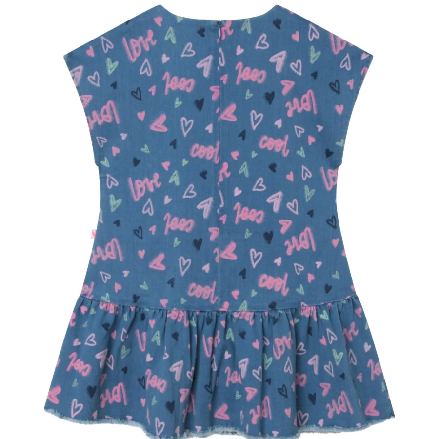 BILLIEBLUSH Cotton-Blend Dress for Girls in Double Stone & Brossage Colors
