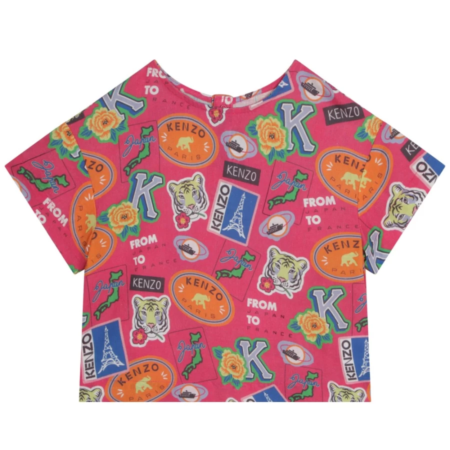 KENZO KIDS Girls Fuschia Blouse for Kids - Stylish & Comfortable Top