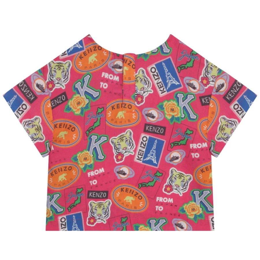 KENZO KIDS Girls Fuschia Blouse for Kids - Stylish & Comfortable Top