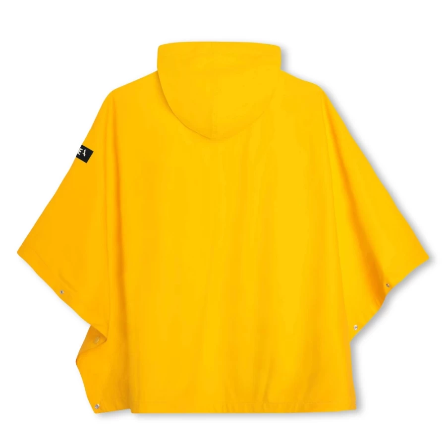 AIGLE Girl's Gold Yellow Water-Repellent Hooded Cape for Outdoor Protection