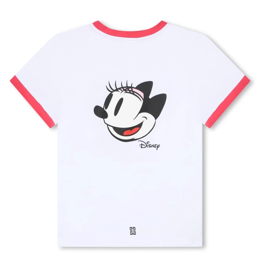 Givenchy White Contrast Edge T-Shirt for Girls