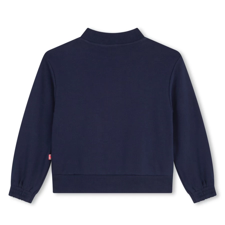 BILLIEBLUSH Navy Fleece Sweatshirt for Girls - Cozy Pullover Top
