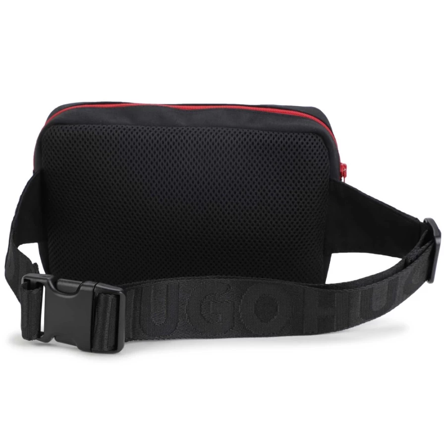 HUGO Black Two-Colour Belt Bag for Girls - Stylish Crossbody Fanny Pack