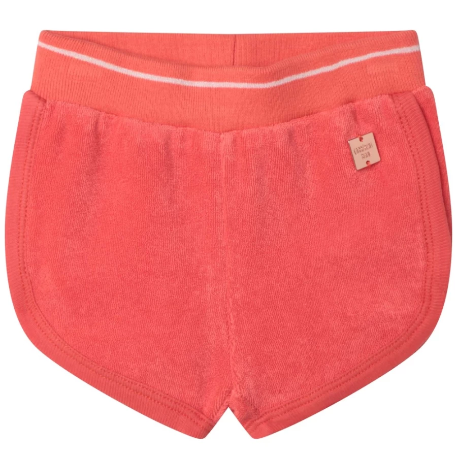 CARREMENT BEAU Peach Terry Shorts for Girls – Soft Cotton Lounge Shorts