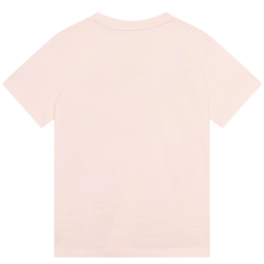 AIGLE Girls Washed Pink Printed T-Shirt - Front Graphic Cotton Tee