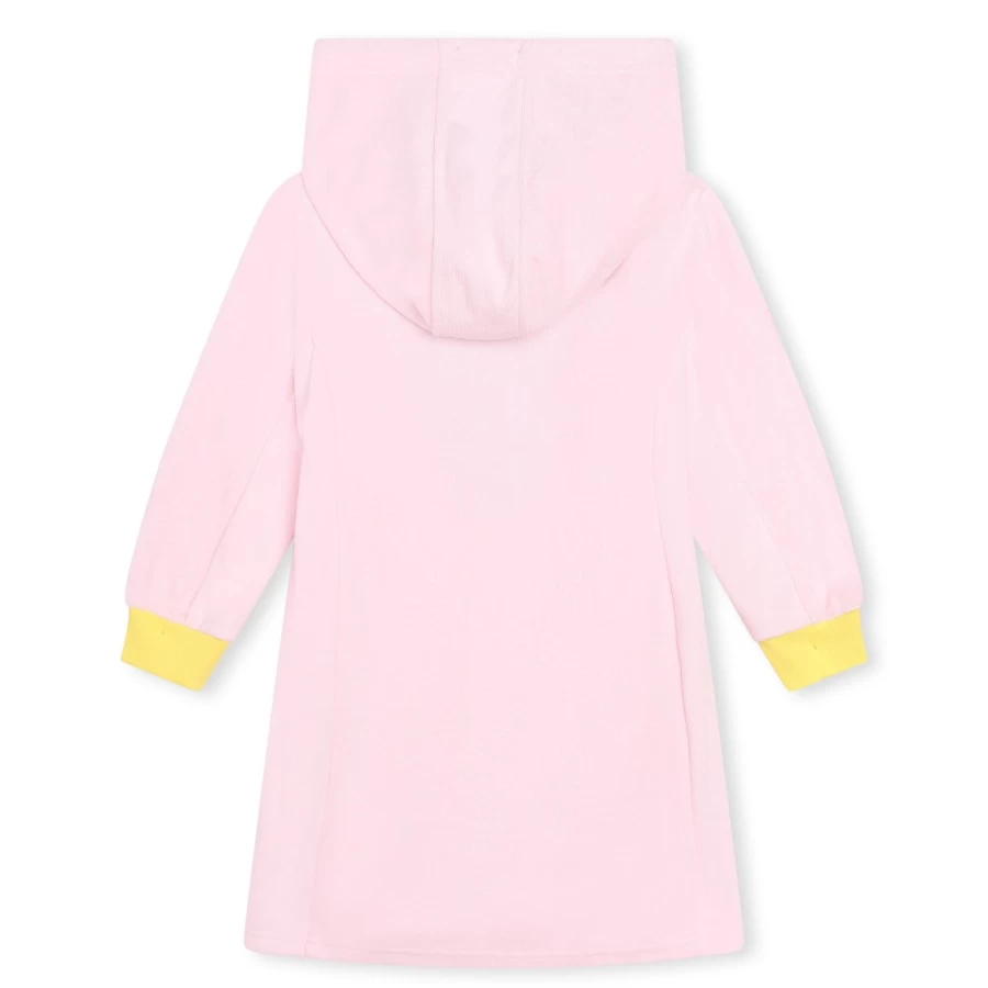 KENZO KIDS Girls Pale Pink Terry Cloth Fleece Dress - Soft Cozy Comfortable Outfit