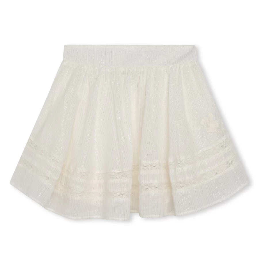 ZADIG & VOLTAIRE Girls Ivory Striped Lace Skirt