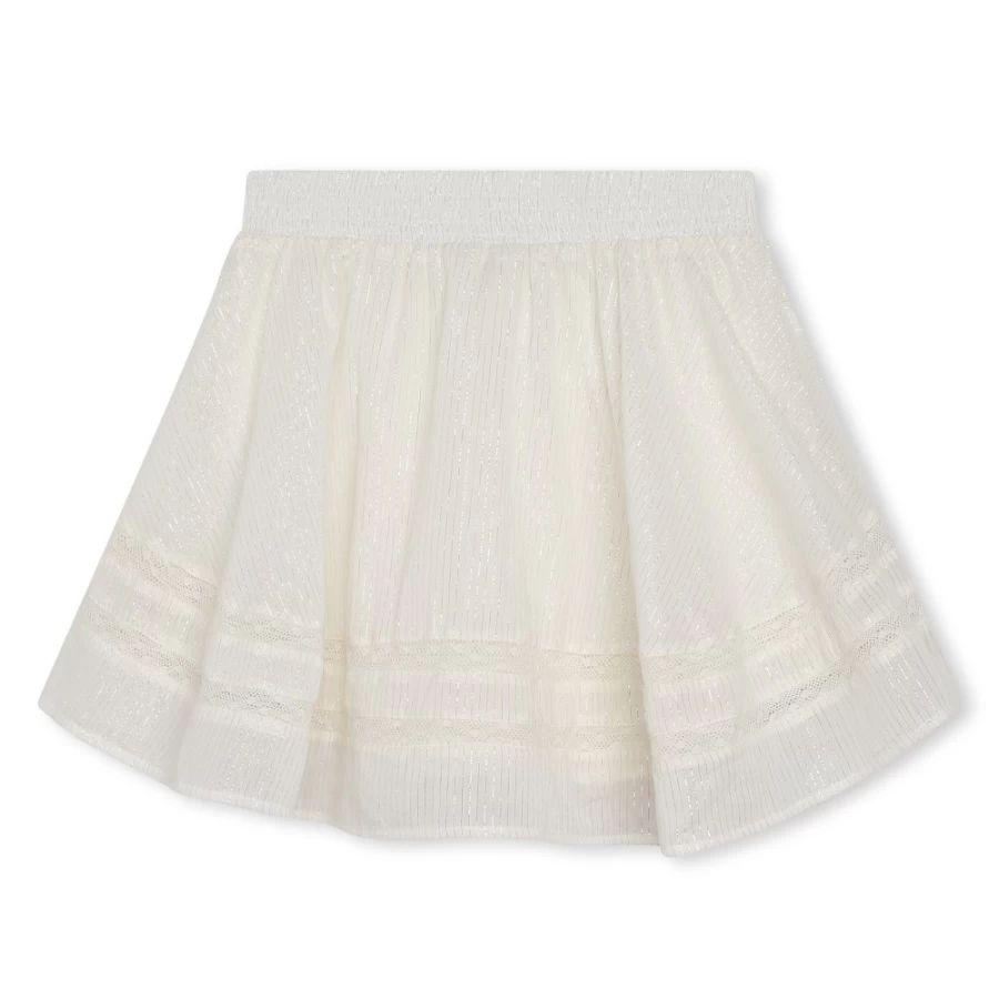 ZADIG & VOLTAIRE Girls Ivory Striped Lace Skirt