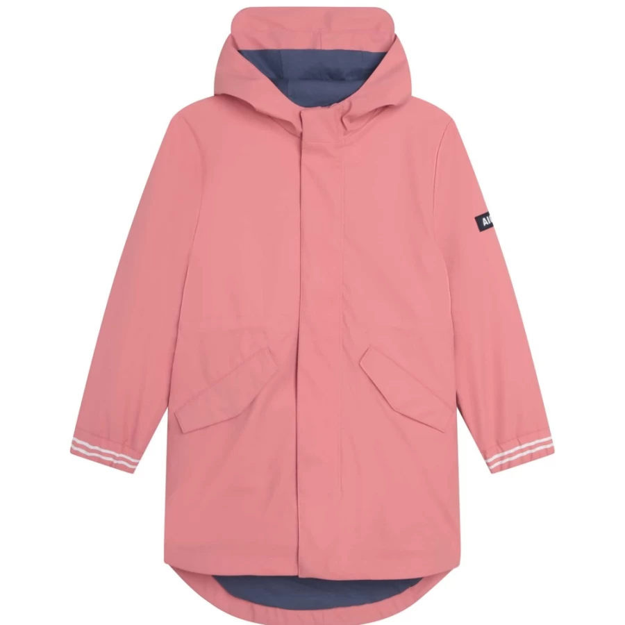 AIGLE Pink Water-Repellent Raincoat for Girls - Lightweight & Durable Outdoor Jacket
