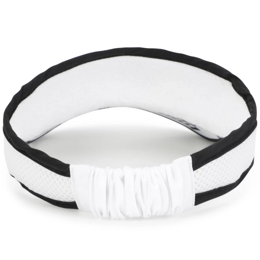 DKNY Girls' White & Black Elasticated Two-Toned Visor Cap