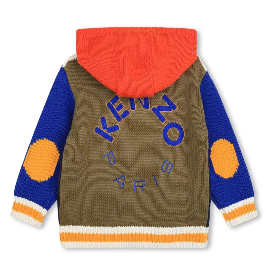 KENZO KIDS Crimson Tricot Cardigan for Girls - Soft Knit Sweater