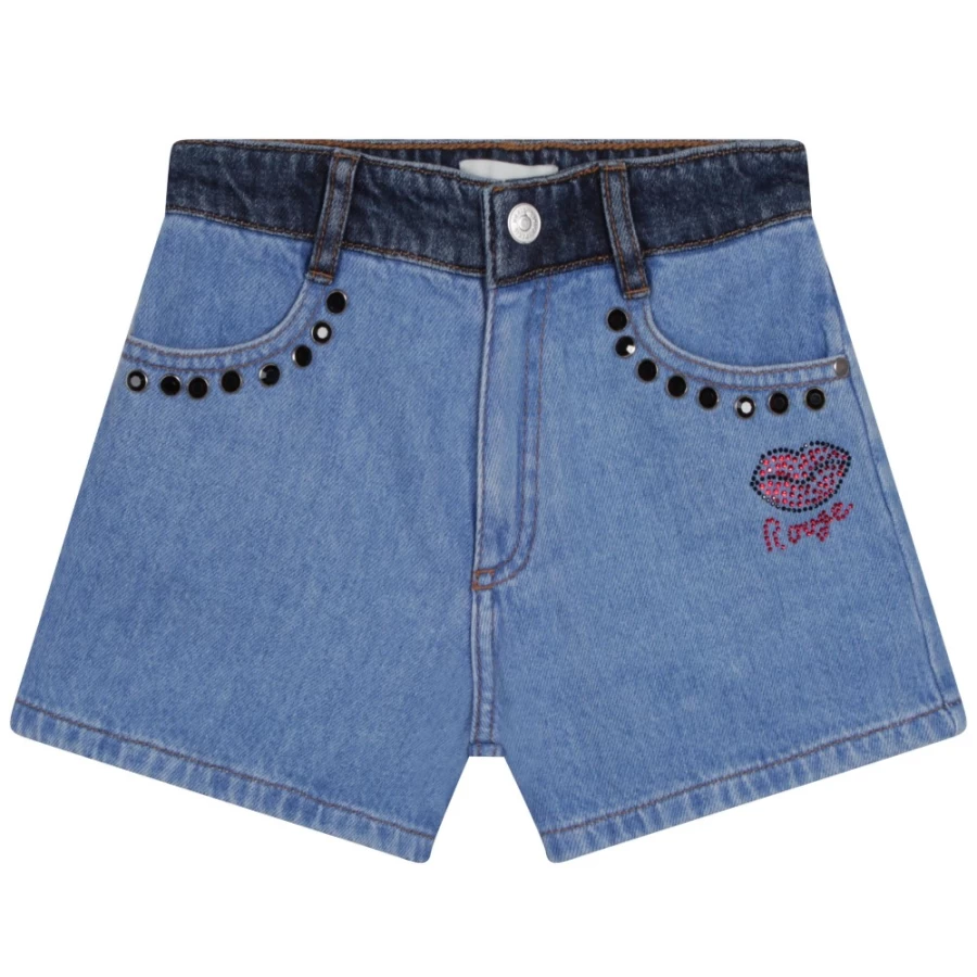 SONIA RYKIEL Girls' Denim Blue Shorts - Stylish Denim Shorts for Girls
