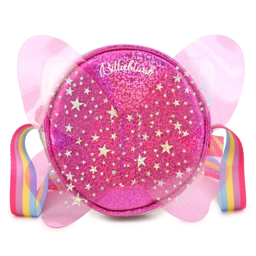 BILLIEBLUSH Pink Round Handbag for Girls with Butterfly Design - Stylish & Trendy