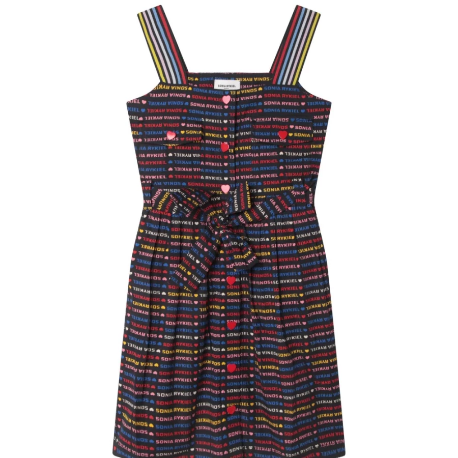 SONIA RYKIEL Girls Multicoloured Cotton Strappy Dress for Summer