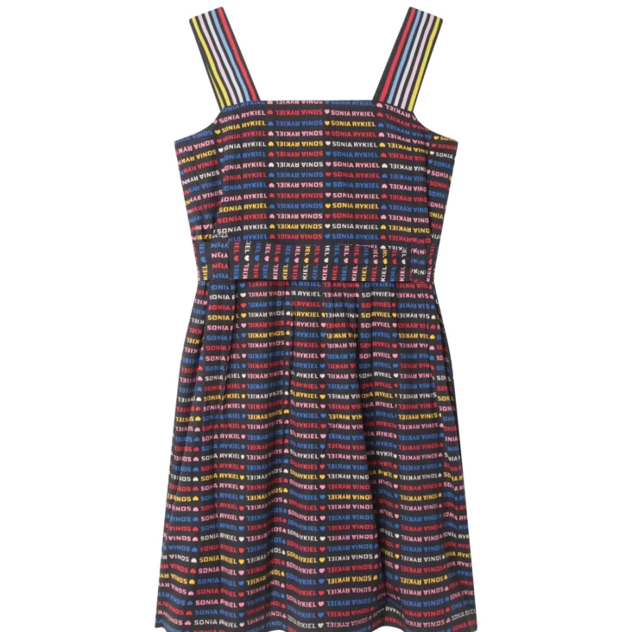 SONIA RYKIEL Girls Multicoloured Cotton Strappy Dress for Summer