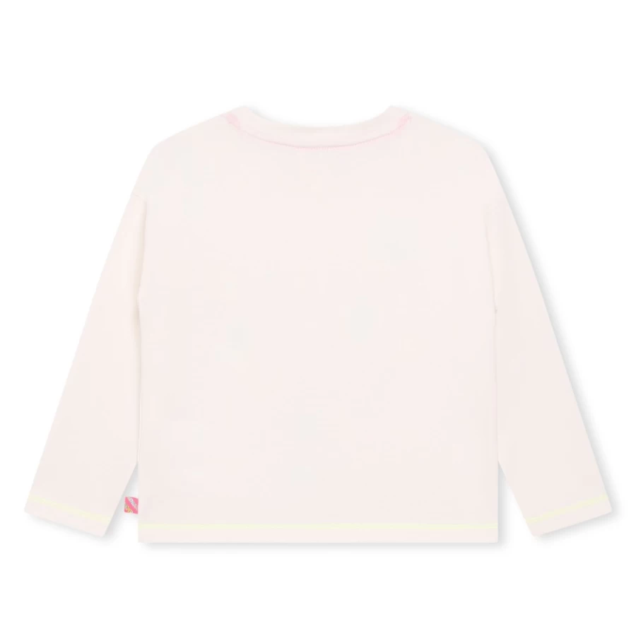 BILLIEBLUSH Girls Ivory Long-Sleeved T-Shirt for Comfort and Style