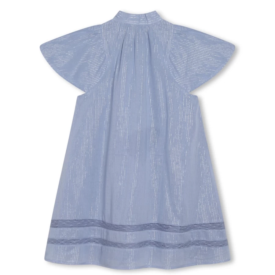 ZADIG & VOLTAIRE Navy Metallic Striped Dress for Girls