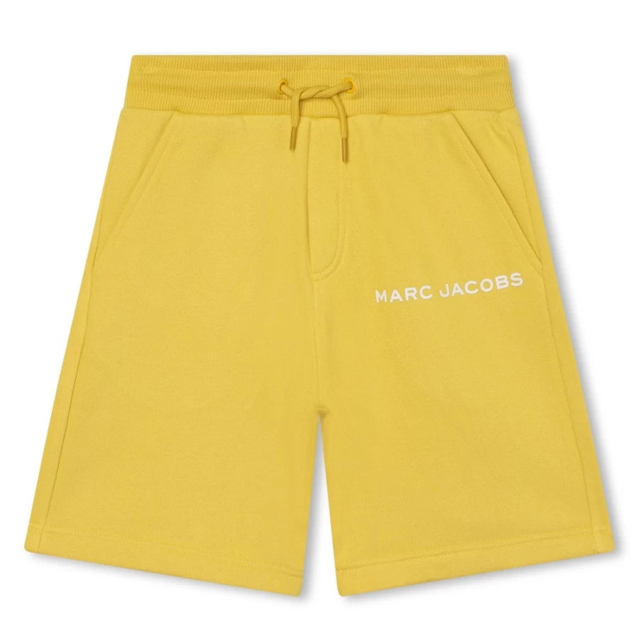 MARC JACOBS Girls' Yellow Cotton-Rich Bermuda Shorts for Comfort & Style