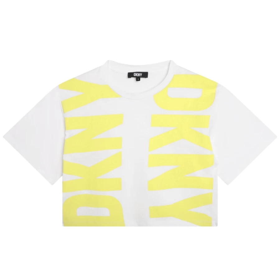 DKNY Girls' Lemon Short-Sleeved T-Shirt for Summer