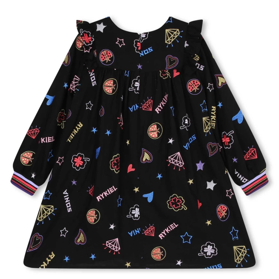 SONIA RYKIEL Girls' Multicoloured Long-Sleeved Dress