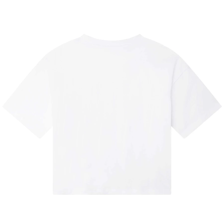 ZADIG & VOLTAIRE Girls' White Printed T-Shirt - Stylish Graphic Tee for Kids