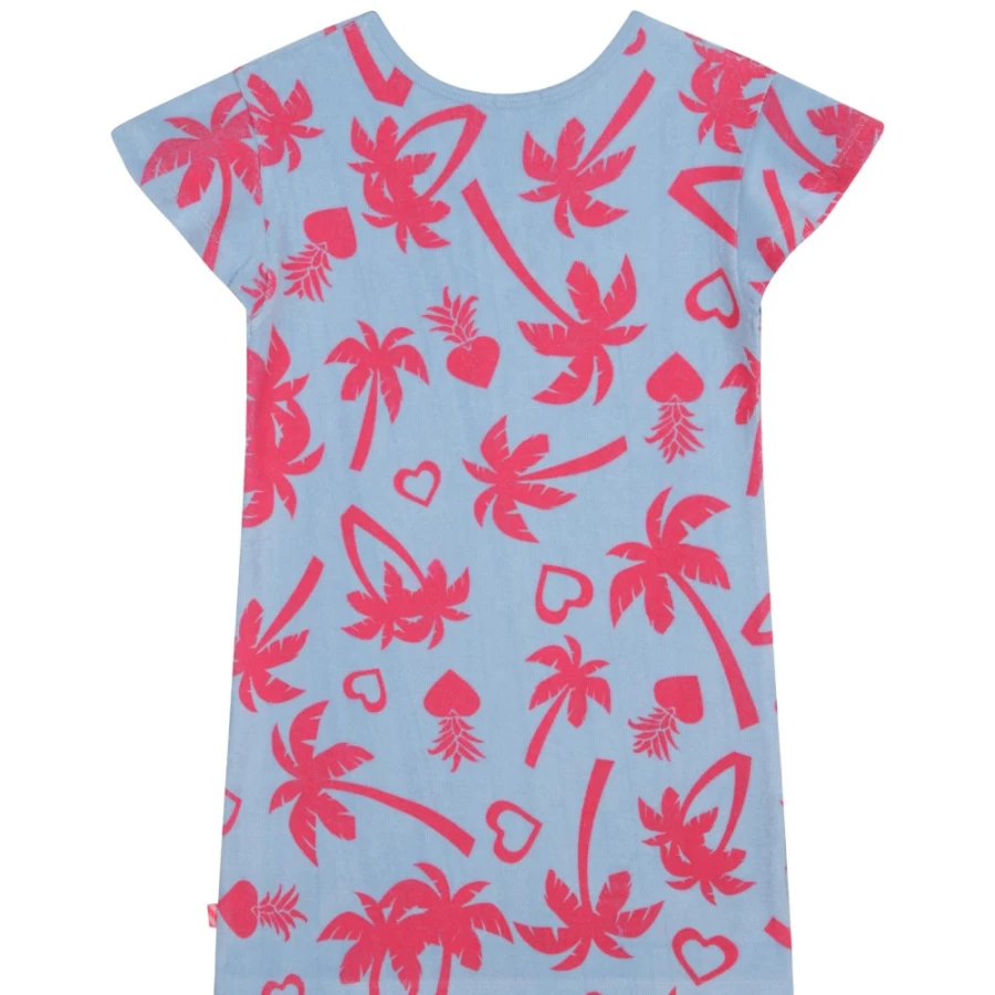 BILLIEBLUSH Girls' Pale Blue Short-Sleeved Terrycloth Dress