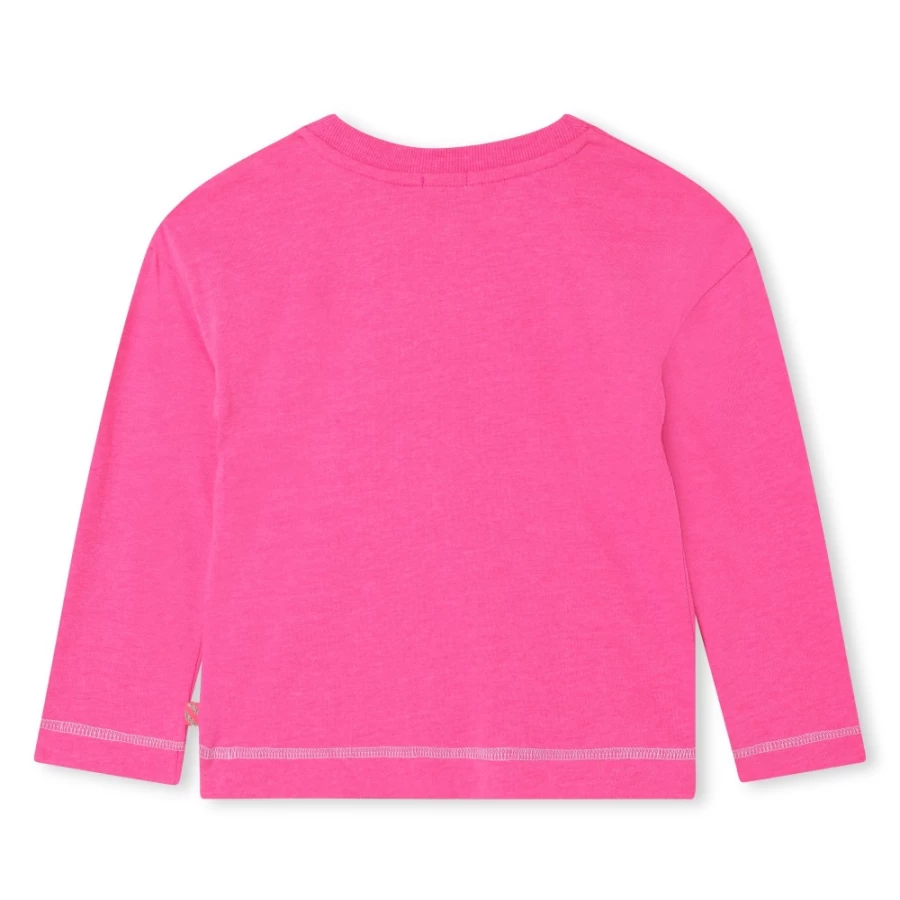 BILLIEBLUSH Girl's Trompe-L'Oeil Bag Print T-Shirt in Malabar Fluorescent