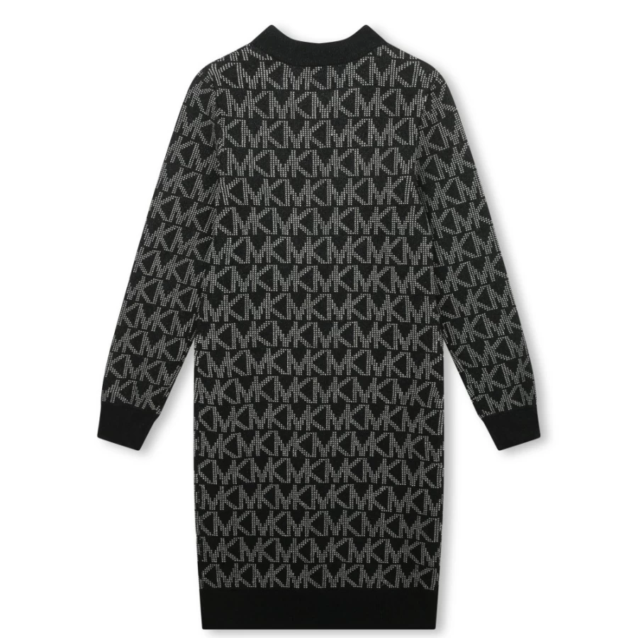 MICHAEL KORS Girls' Black & Yellow Two-Tone Jacquard Knit Jumper Dress