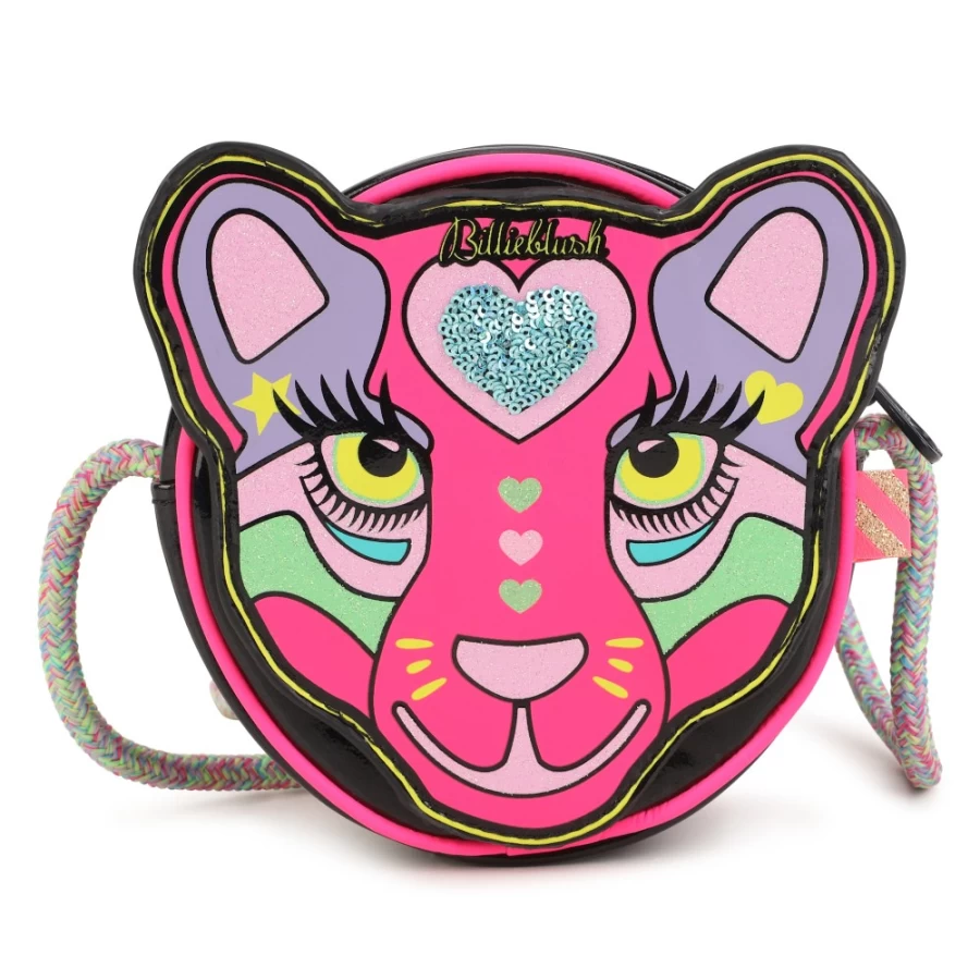 BILLIEBLUSH Navy Tiger-Head Handbag for Girls - Stylish Animal Print Purse