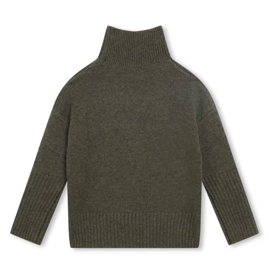 ZADIG & VOLTAIRE Black Turtleneck Button Jumper for Girls