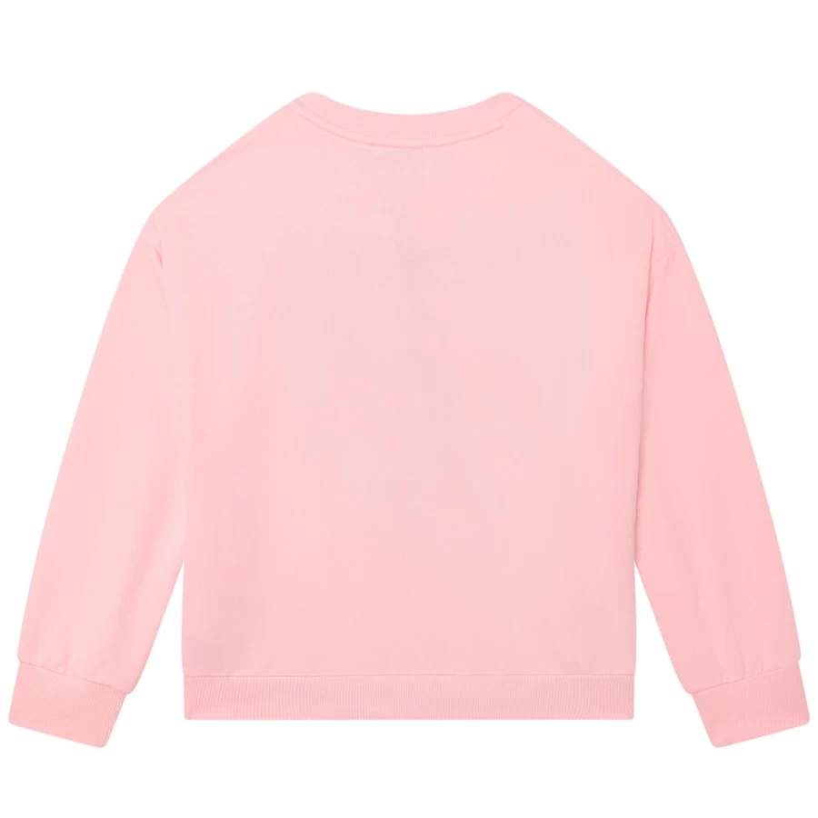 KENZO KIDS Pink Sweatshirt for Girls - Soft & Stylish Cotton Hoodie